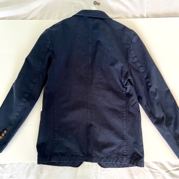 Garment-dyed Navy cotton-linen blend chino suit jacket size 38R with tags - Picture 7 of 8